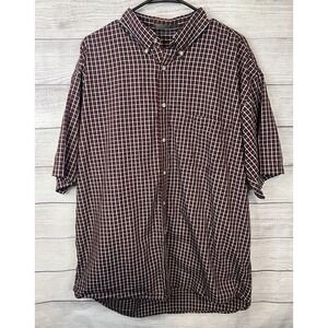 Siegfried Short Sleeve‎ Shirt Mens XL  Plaid Pattern Button Up